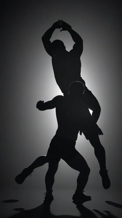 wrestling silhouette