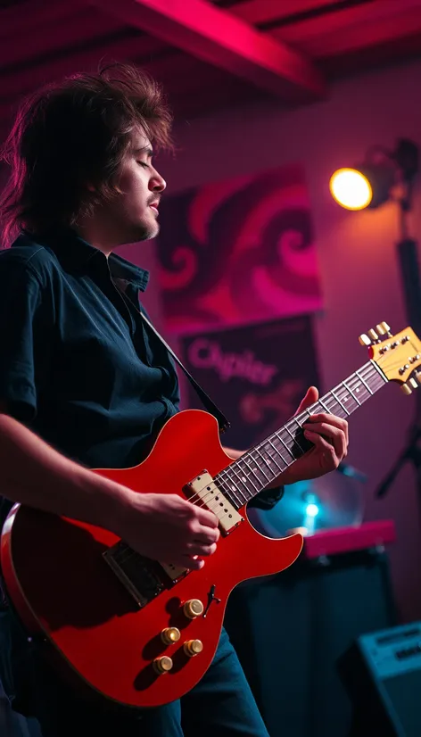 red guitar