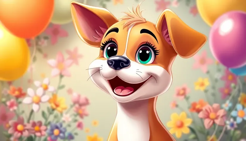 cartoon female dog