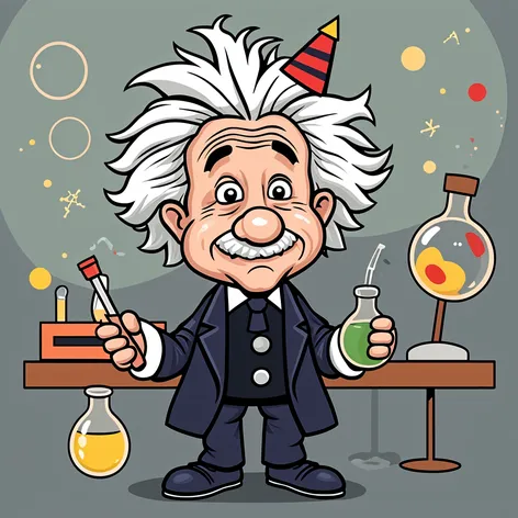 albert einstein cartoon