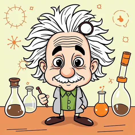 albert einstein cartoon