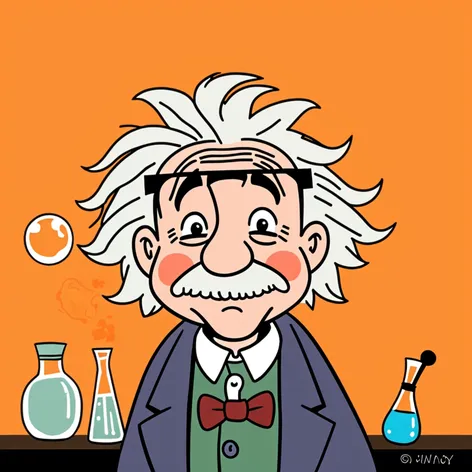 albert einstein cartoon