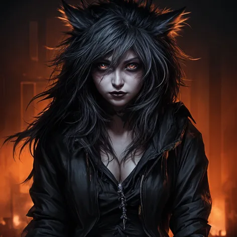 furry goth wolf girl