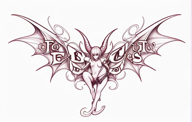 a succubus tattoo with