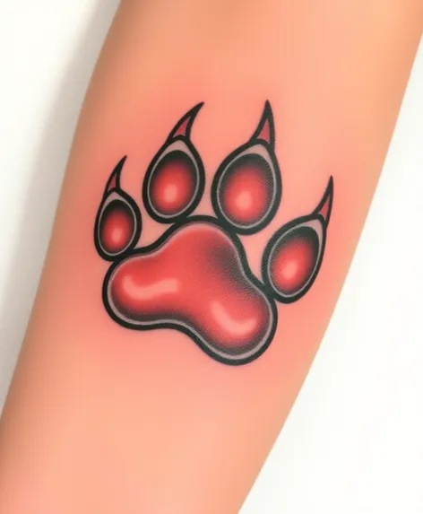 dog paw tattoo