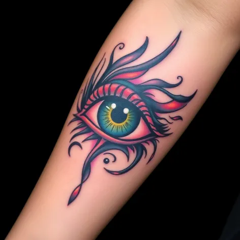 eye tattoo on arm