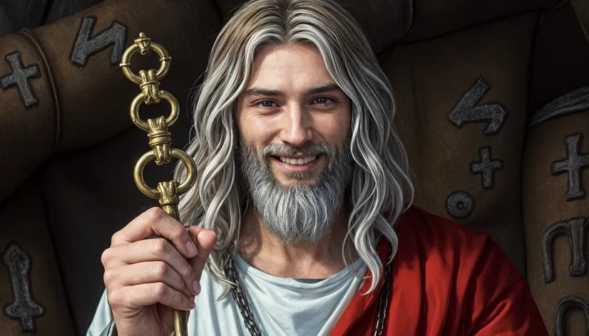 Smiling Jesus wearing a