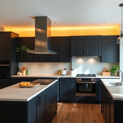 kitchens with dark gray