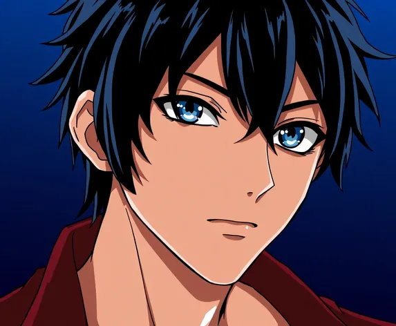 anime guy black hair