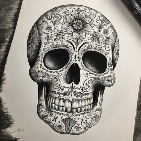 sugar skull drawing