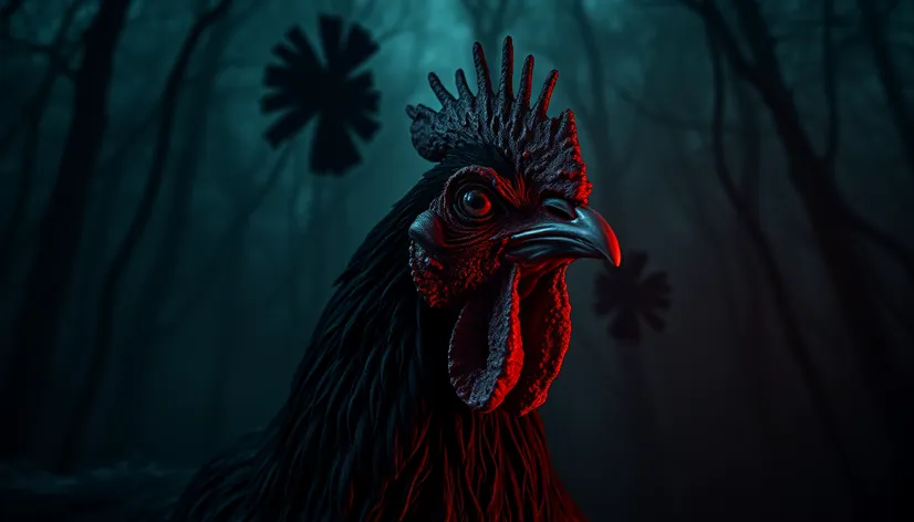 zombie black chicken