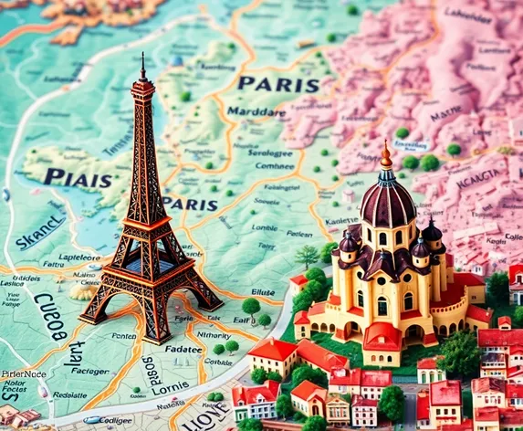 frenc map with paris