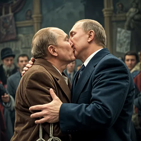 putin kiss jew