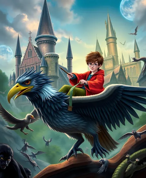 harry potter riding buckbeak