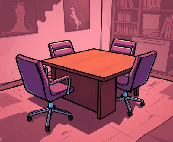 desk with 4 chairs