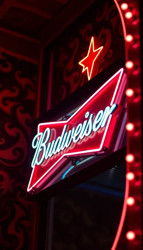 budweiser neon sign