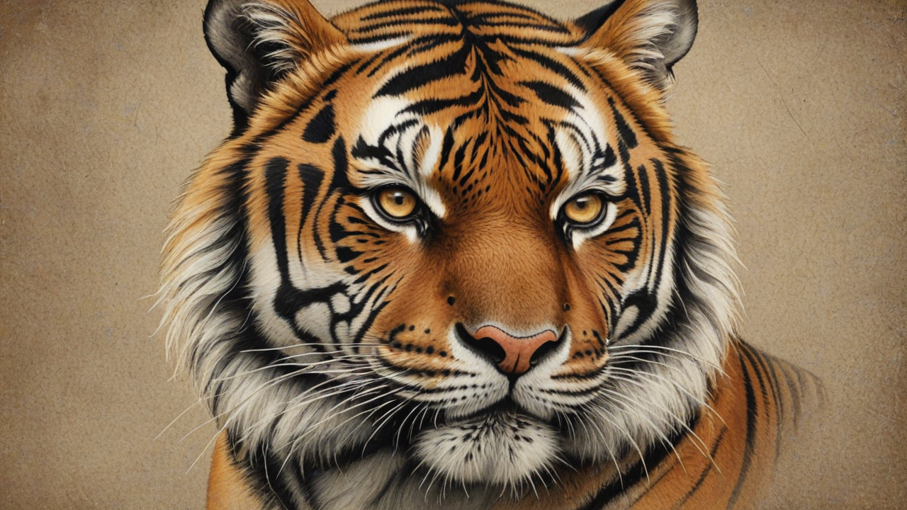 tiger face drawing Image – Free AI Generator | Makepix