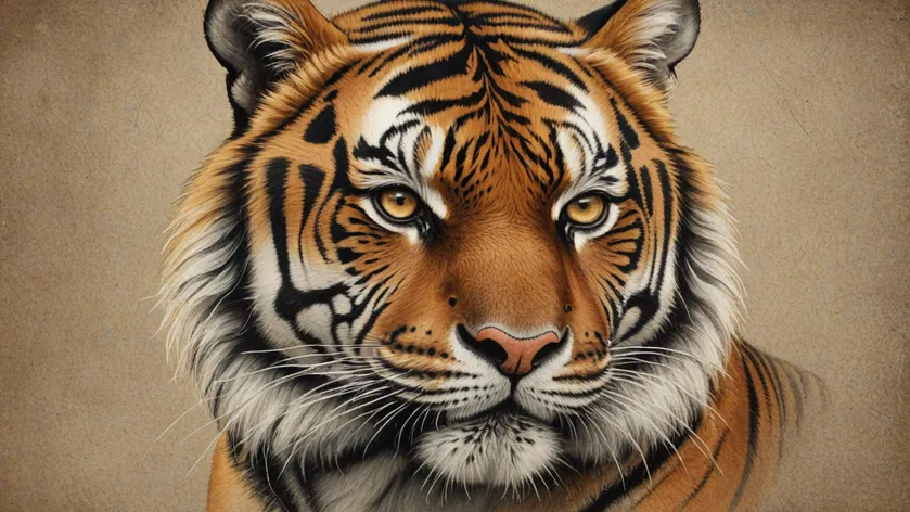 tiger face drawing