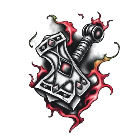 thors hammer tattoo