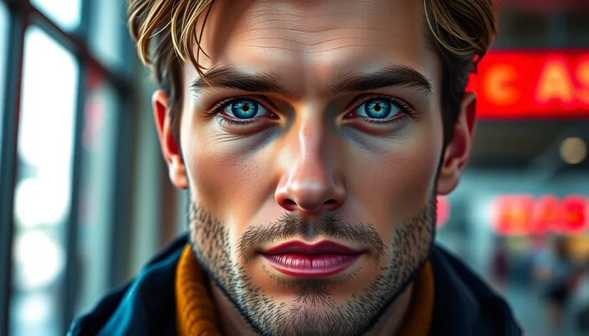 blue eyed male model