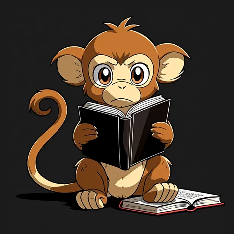 small brown student monkey