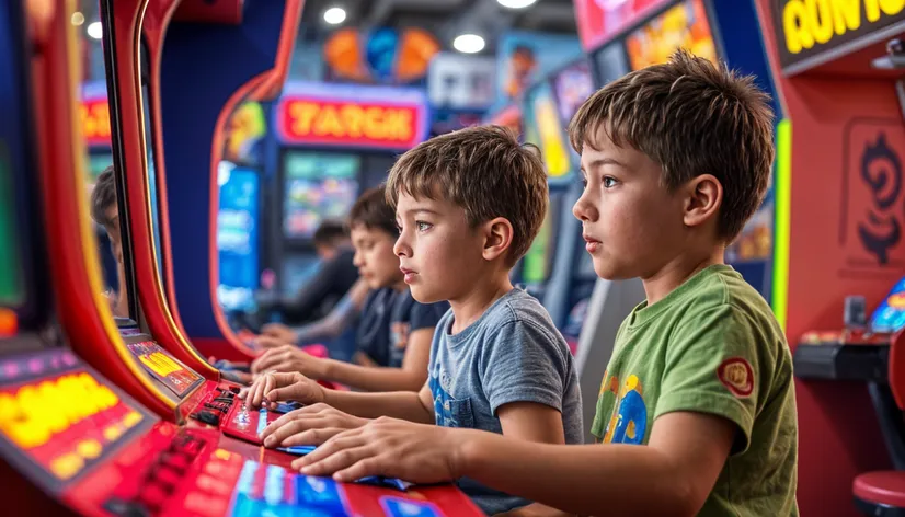 arcade stock image kids