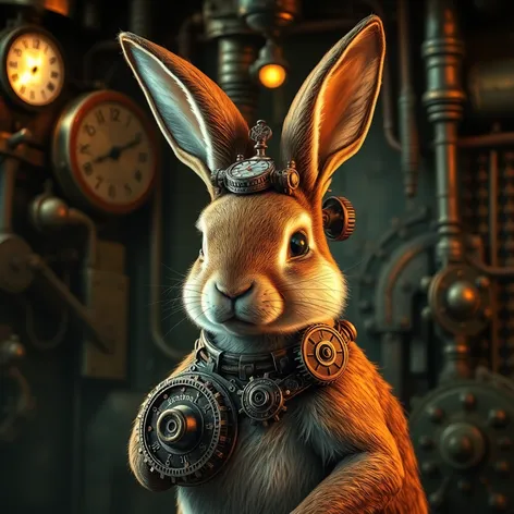 steampunk rabbit poster