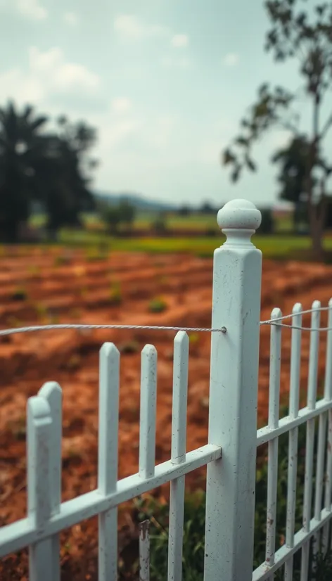 white plastic fence