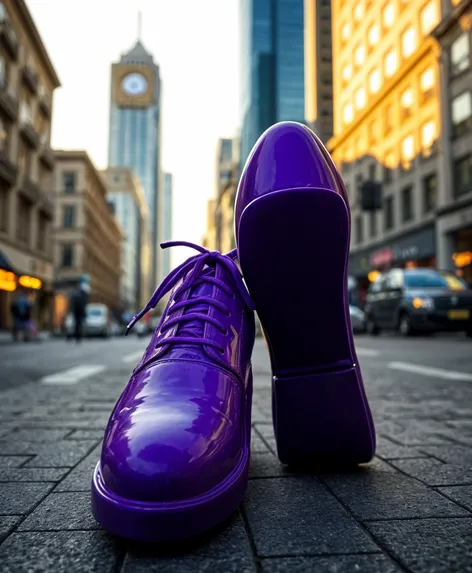 purple shoes