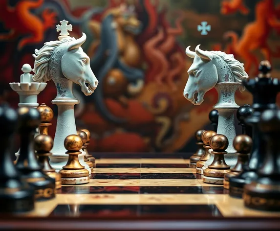 dueling artist chess board