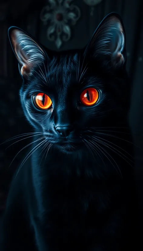 red eyed black cat