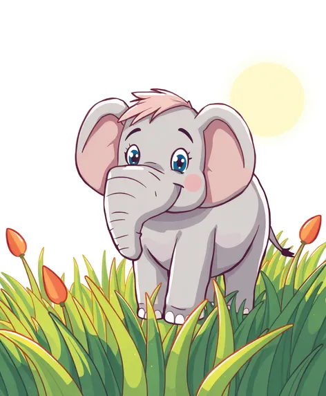 elephant grass crtoon