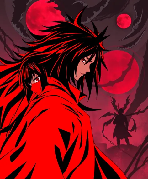 red and black anime