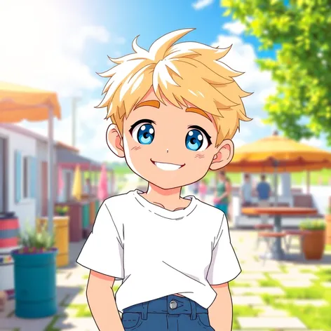 blonde anime boy