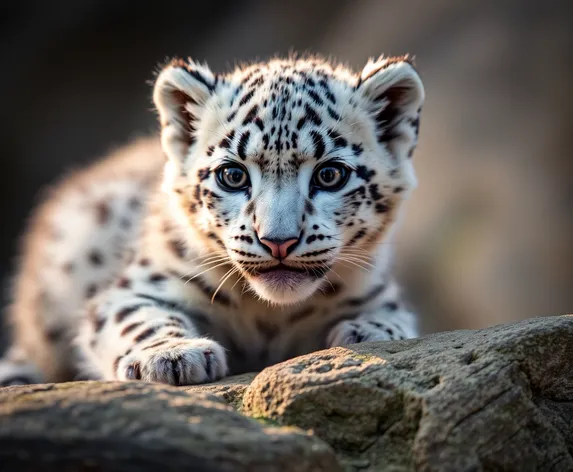 baby snow leopard