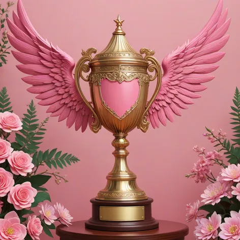 big pink detailed trophy