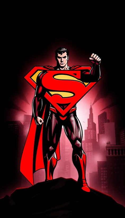 superman logo red and