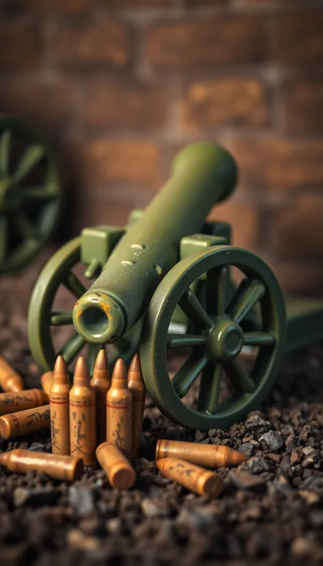 plastic toy wwii cannon