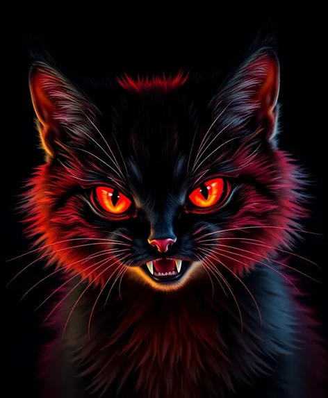 evil cute cat