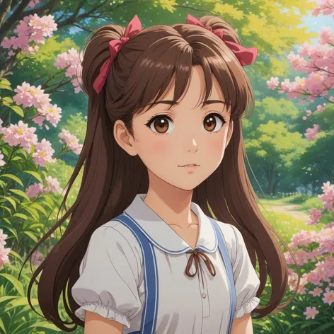 yuuki mikan,brown eyes,brown hair,hair