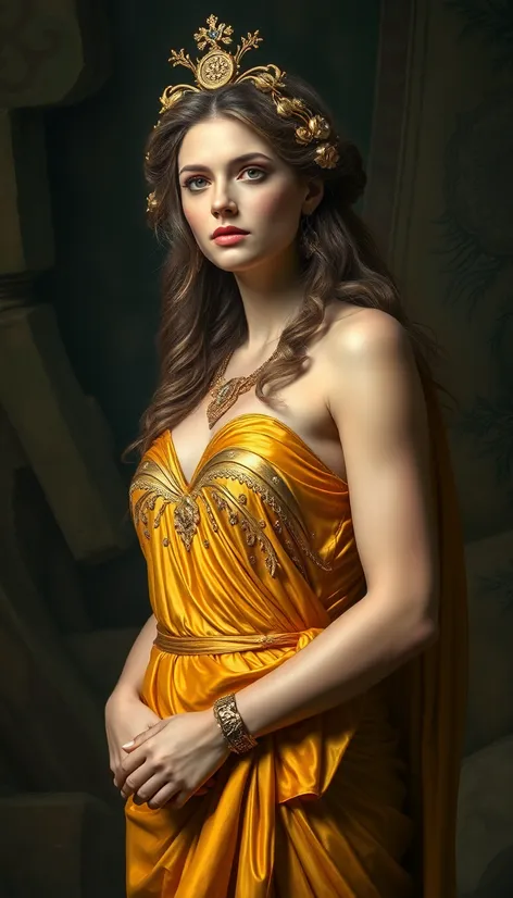 greek goddess gold dress