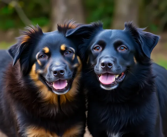 black and brown dogs