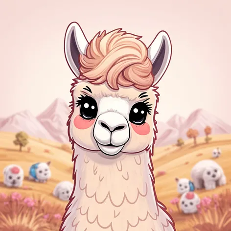 alpaca cartoon