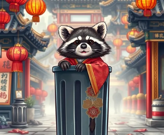 trash raccoon in chinese