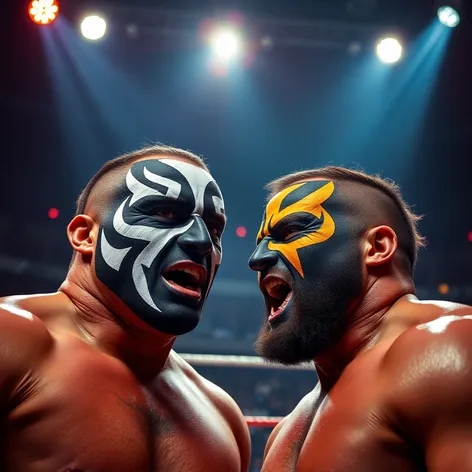 wrestlers with face paint