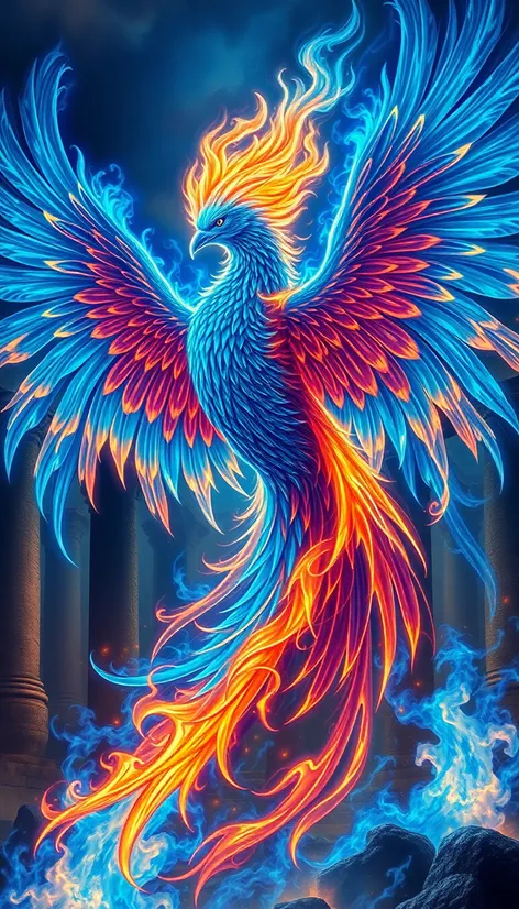 blue flame phoenix