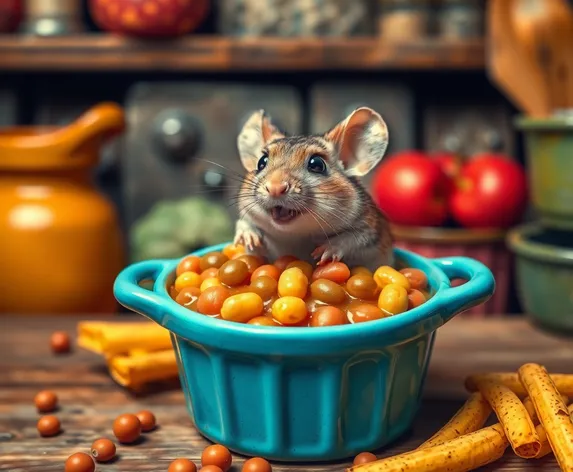 mouse in baked beans