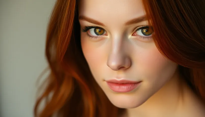 red hair hazel eyes