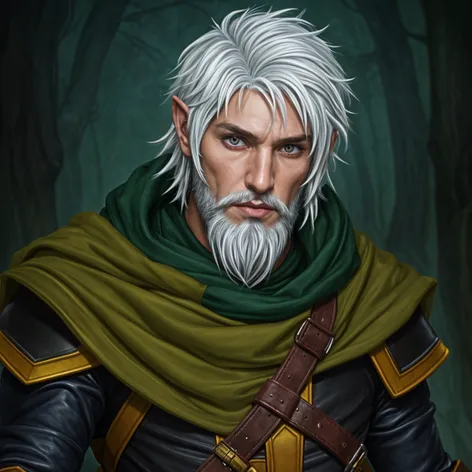 Half-elven warlock. Male, silver