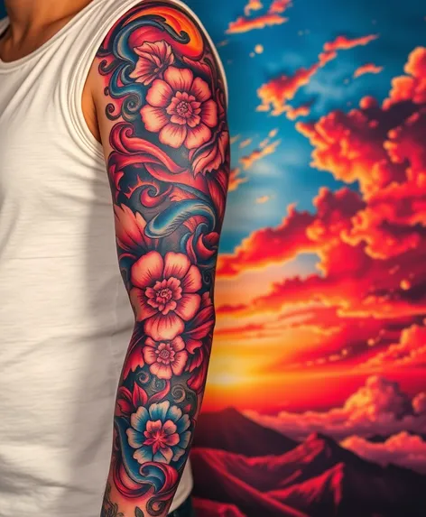 sky tattoo sleeve